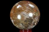 Colorful, Petrified Wood Sphere - Madagascar #98460-1